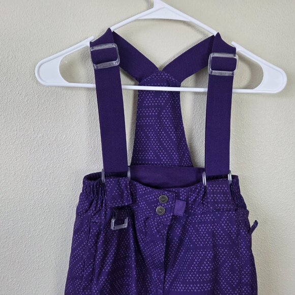 32 Degrees Weatherproof Girls Snow Pants Size 7 / 8 Purple Bibs Winter Ski Sled - Picture 2 of 7